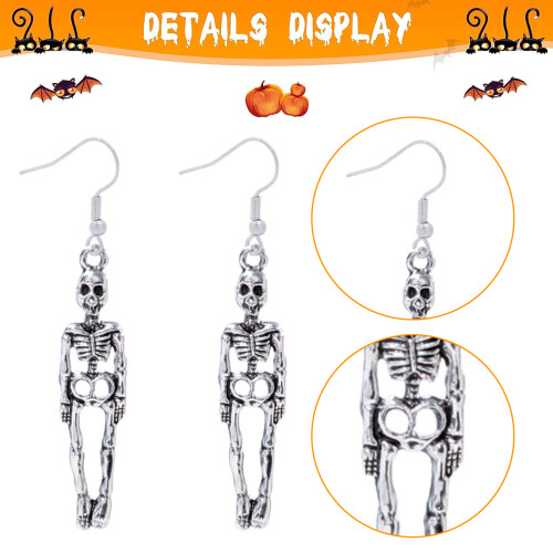 Halloween Stud Earrings Ghost Bat Spider Skull 1