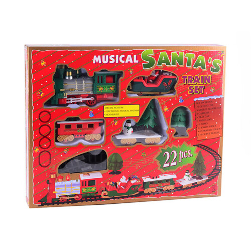 Christmas Train Set for Toddlers Around Tree