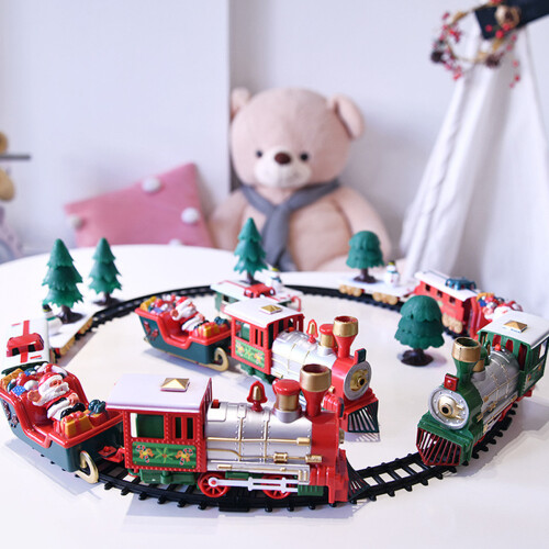 Christmas Train Set for Toddlers Around Tree 1