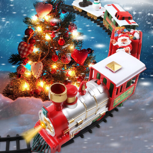 Christmas Train Set for Toddlers Around Tree 2