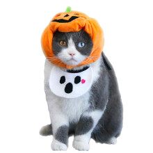 Halloween Kitten Pumpkin Hat for Pets