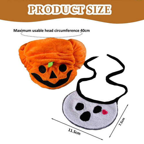 Halloween Kitten Pumpkin Hat for Pets 1