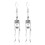 Stainless Steel Skull Stud Earrings Barbell Drop Gothic Punk 1