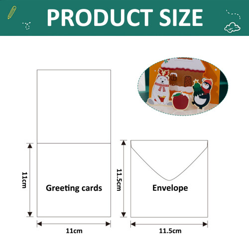 3D Pop-Up Christmas Cards Paper Love Design 1