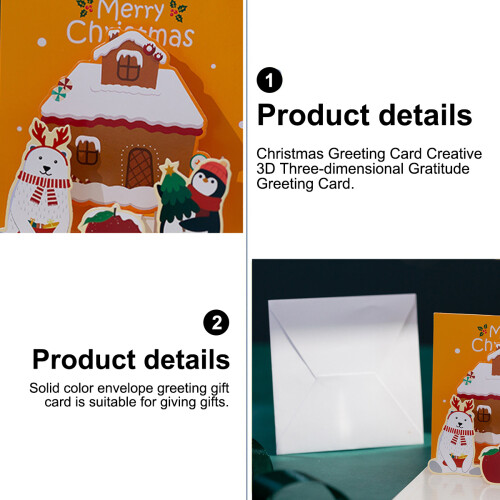3D Pop-Up Christmas Cards Paper Love Design 2