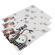 Christmas Linen Placemats Heat and Stain Resistant