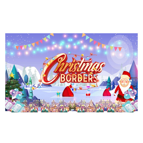 Christmas Backdrop Red Santa Tree Photo Background