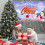 Christmas Backdrop Red Santa Tree Photo Background 3