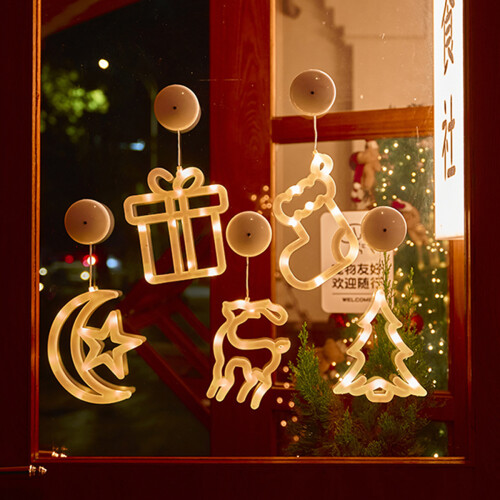 LED Christmas Window Lights Silhouette Bell Tree Reindeer 2