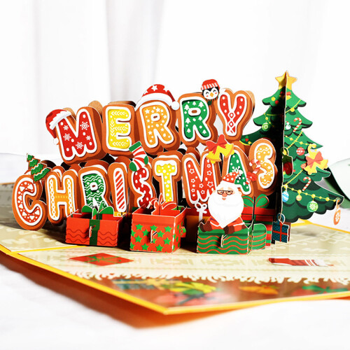 Christmas Pop Up Card 3D Handmade 2