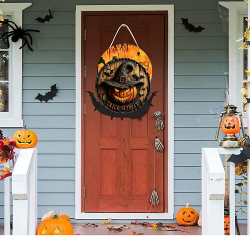 Halloween Door Decoration Pumpkin Hanger 1