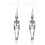 Stainless Steel Skull Stud Earrings Barbell Drop 1
