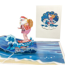 3D Christmas Greeting Card with Tree Design