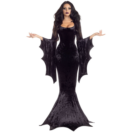 Women's Vampire Costume Black Dress