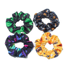 Halloween Hair Ties Cartoon Spiders Bats 4 pcs