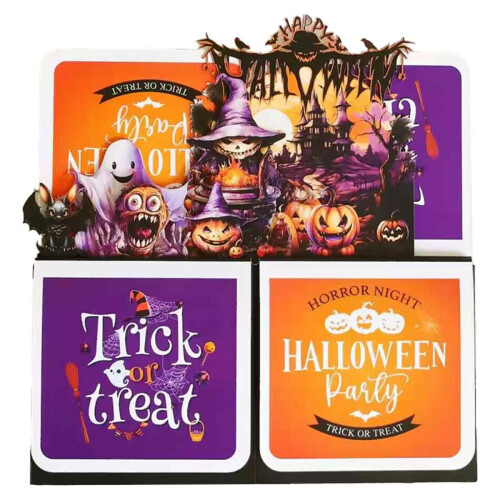 3D Halloween Greeting Card for Kids with Envelope