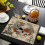 Halloween Placemats Set Skeleton Pumpkin Candy 4pcs 3