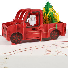 Santa Biker Pop-Up Card 8x6 Inch 3D Christmas Greeting Card