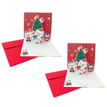 Christmas Card 3D Gratitude Greeting for Teacher