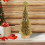 Gold Artificial Christmas Tree with Wooden Base 4