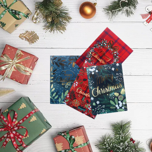 Christmas Music Card Pattern Beautiful 3D Greeting Card 2