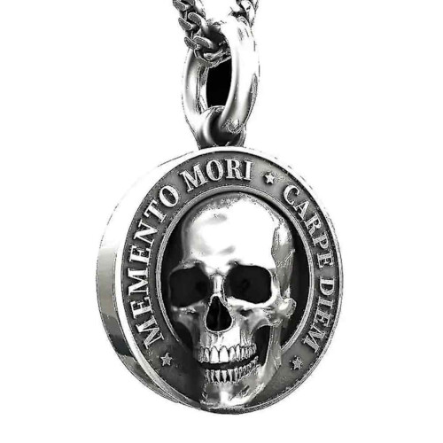 Skull Pendant Carpe Diem 3D for Men