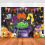 Halloween Backdrop Scary Pumpkin Purple 71x43 Inch 2
