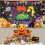 Halloween Backdrop Scary Pumpkin Purple 71x43 Inch 3