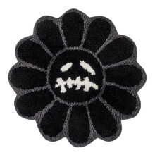 Halloween Bath Mat Gothic Smiling Ghost Cartoon Skull