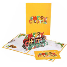 Merry Christmas Pop Up Cards Set of 1