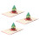 3D Christmas Card Handmade Pop-Up Xmas Tree Green 1