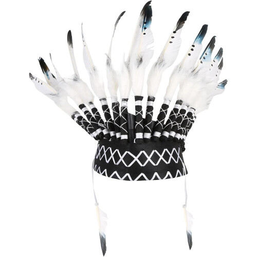 Native American Headdress Handmade Feather Headband for 1