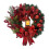 Artificial Lighted Christmas Wreath with Red Bow 1
