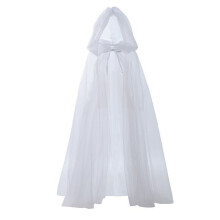 Ghost Costume Cape with Hood Black Women's Wedding Cape