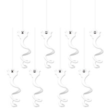 Halloween Hanging Ornaments Ghost Spiral Streamers 24 pcs