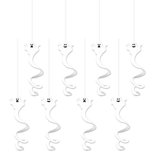 Halloween Hanging Ornaments Ghost Spiral Streamers 24 pcs