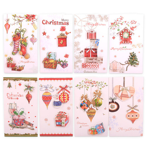 Funny Christmas Cards with Envelopes - 12 pcs