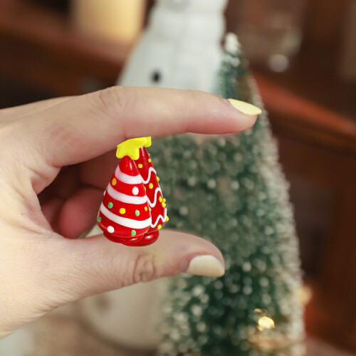 Miniature Christmas Tree Glass Ornament Home Decor Gift 2