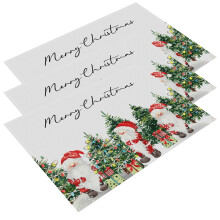 Christmas Linen Placemats Heat and Stain Resistant
