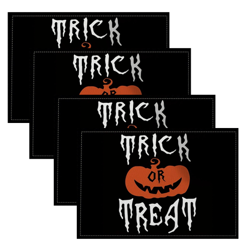 Halloween table napkins pumpkin bat moon design 4-pack