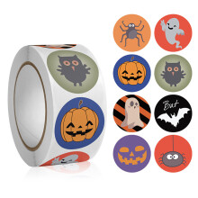 Halloween Stickers for Kids Round Pumpkin Squash 500 cm