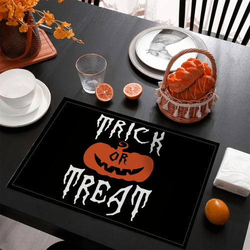 Halloween table napkins pumpkin bat moon design 4-pack 1