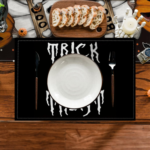 Halloween table napkins pumpkin bat moon design 4-pack 2