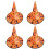 Gold Halloween Witch Hats 4pcs 1