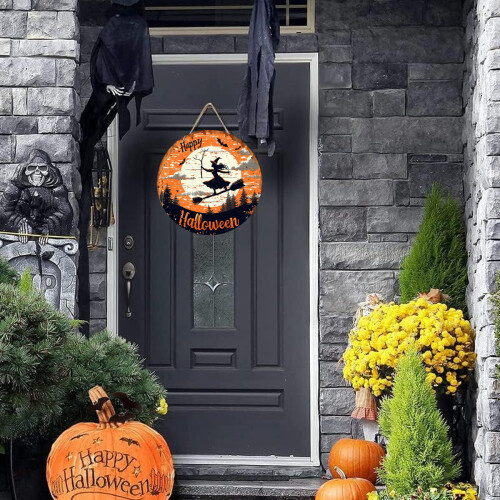 Halloween Door Decoration Pumpkin Hanger 1