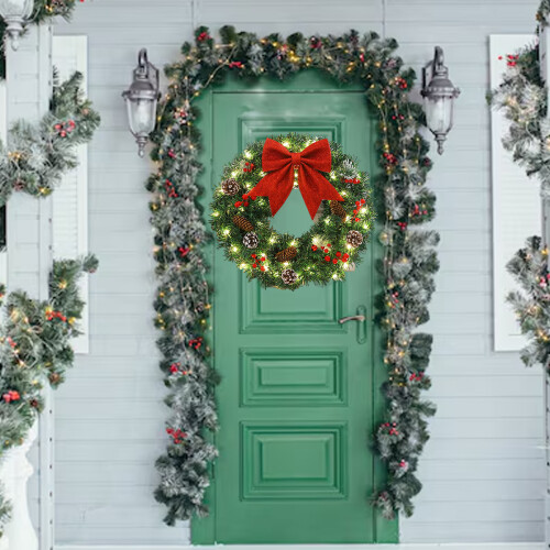 Christmas Wreath with Lights 40 cm 1