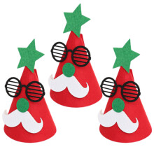 Beavorty Kids Santa Hat Bonnet Felt Christmas Cap