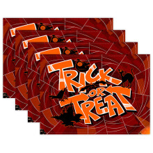 Halloween Skull Placemats Rectangle 4 pcs 12x18 inch