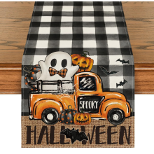 Halloween Pumpkin Table Topper Festive Decor 13x72 Inch