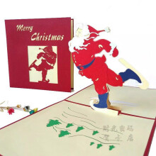 Christmas Card Handmade 3D Popup Greeting Card